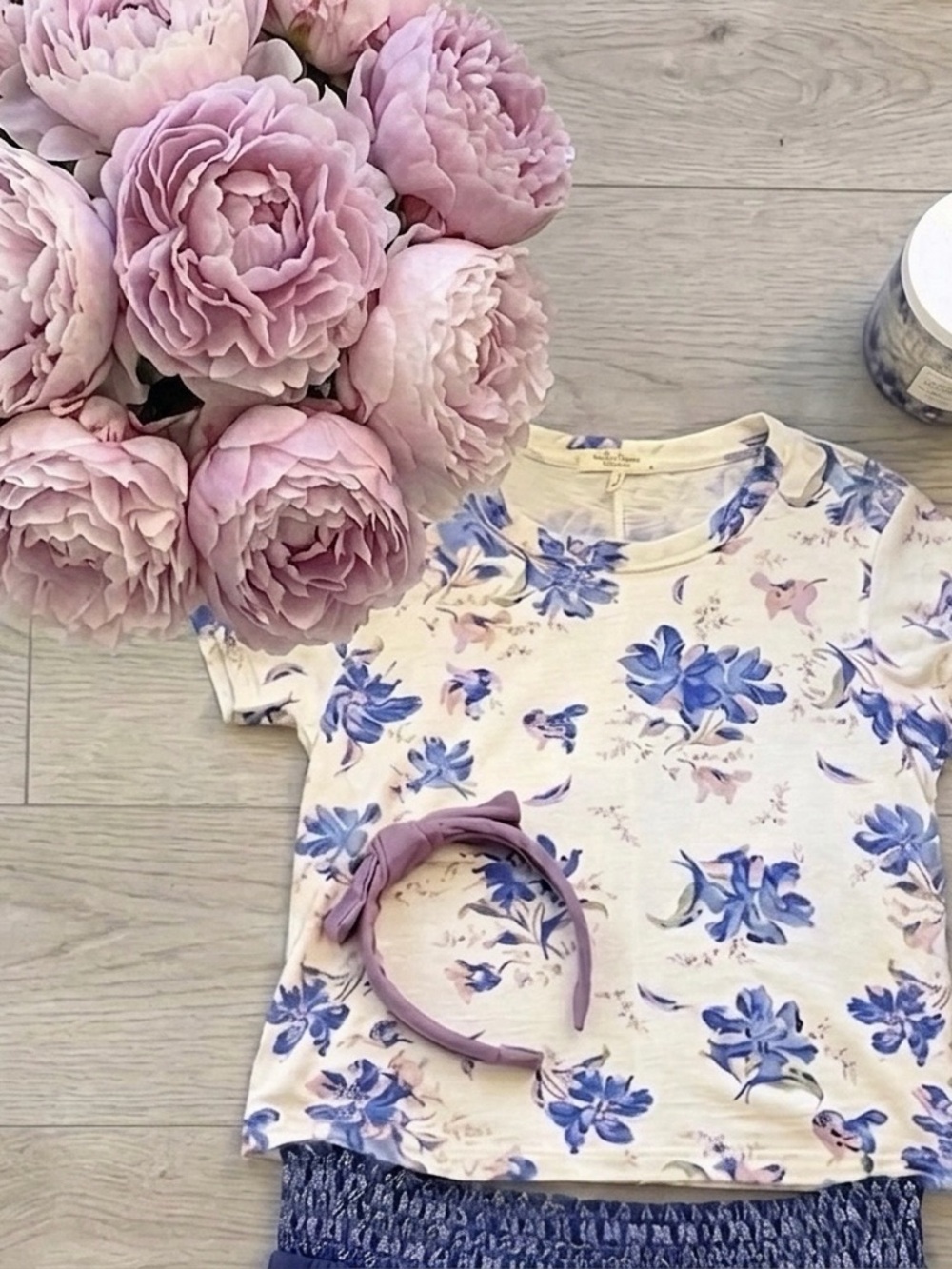 rag & bone Girls Floral Cotton Tee Size 10/12